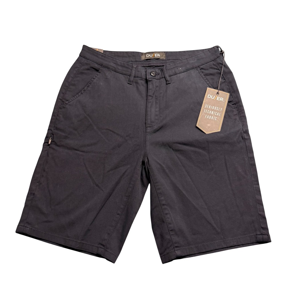 DU/ER Live Lite Journey Short Midnight Black Slim Fit Technical Shorts NWT